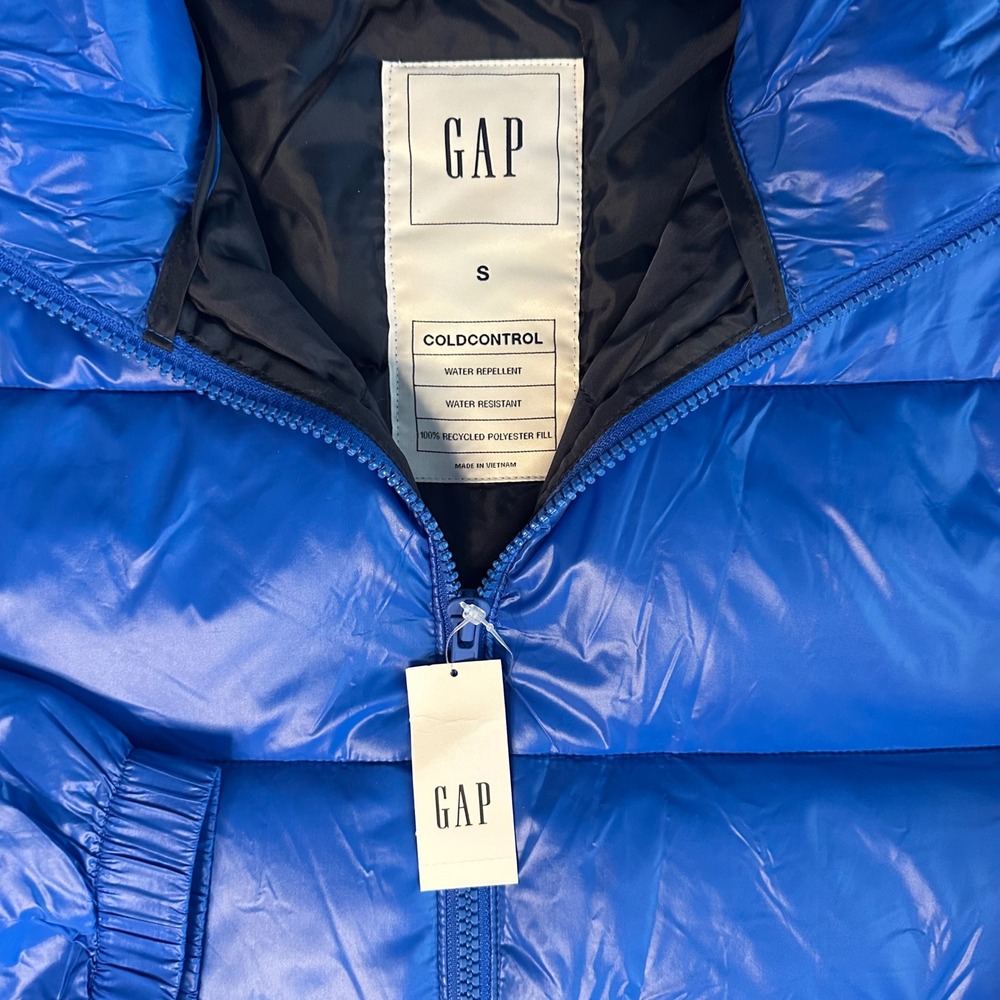 Gap ColdControl Puffer Jacket Mens Small Blue Wat… - image 2